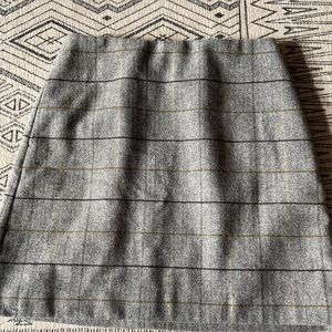 Uniqlo Wool Skirt with Flannel Print